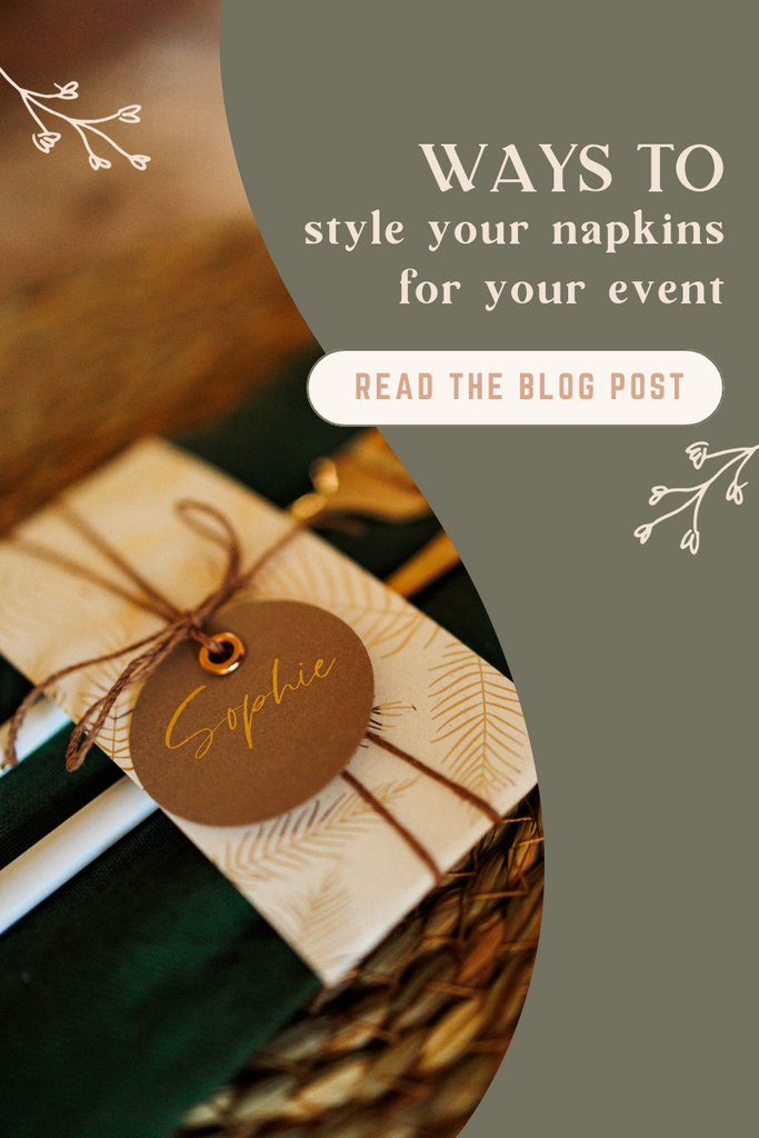 Ways To Style Your Napkins For Your Event Confetti Sweethearts Wedding Styling Prop Hire 2149