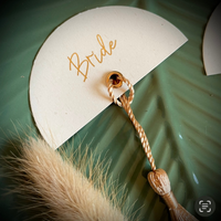 semi cirlce name tags for bohemian table decor place settings for guests seat