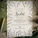 Botanical Floral Bridal Shower Invitation
