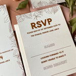 Tropical Leaves Wedding Invitation Set