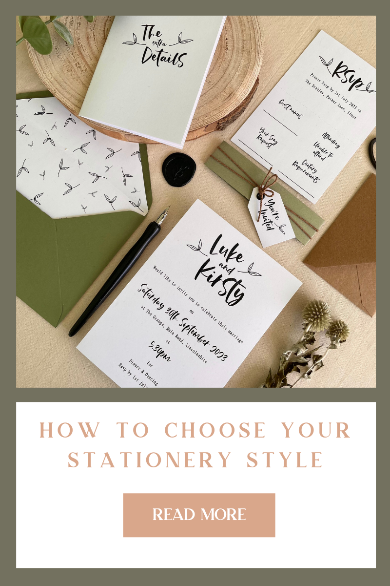 how to choose the style of your wedding stationery