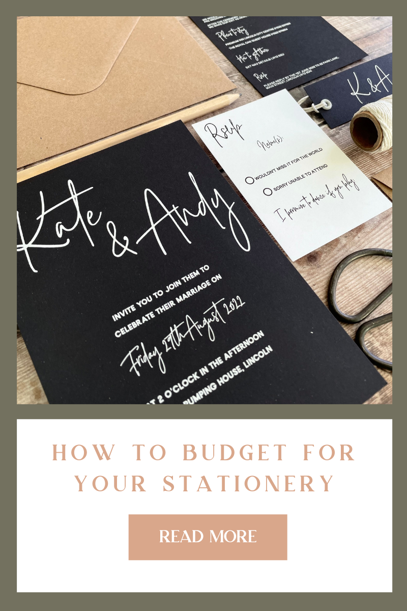 How to budget for your wedding stationery