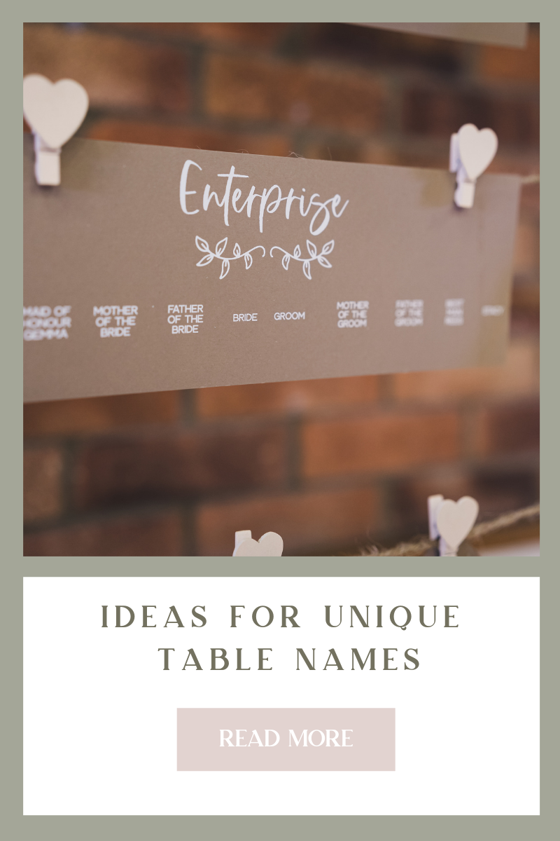 Unique table name ideas