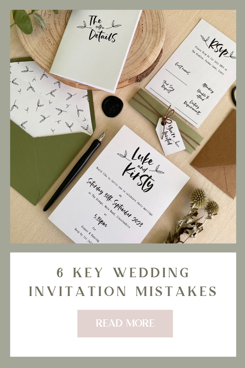 Six Key Wedding Invitation mistakes to avoid