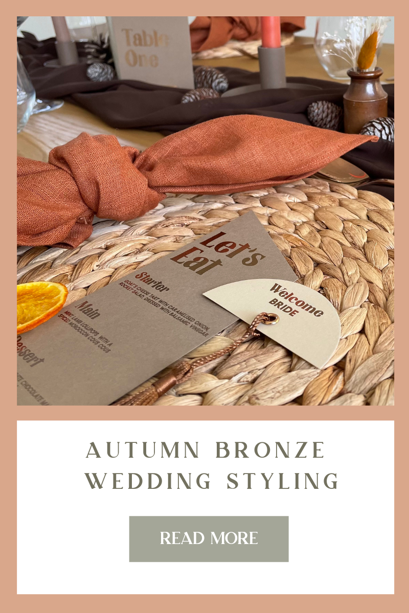 Autumn Bronze Wedding styling