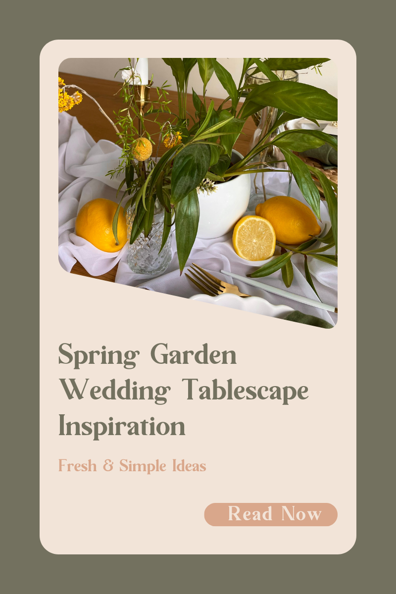 Spring garden wedding tablescape inspiration