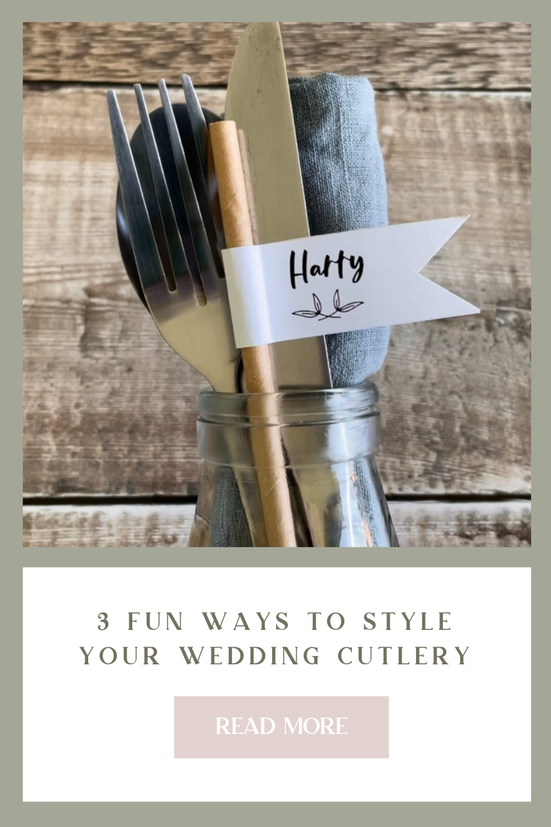 3 ways to style your wedding cutlery on the tables