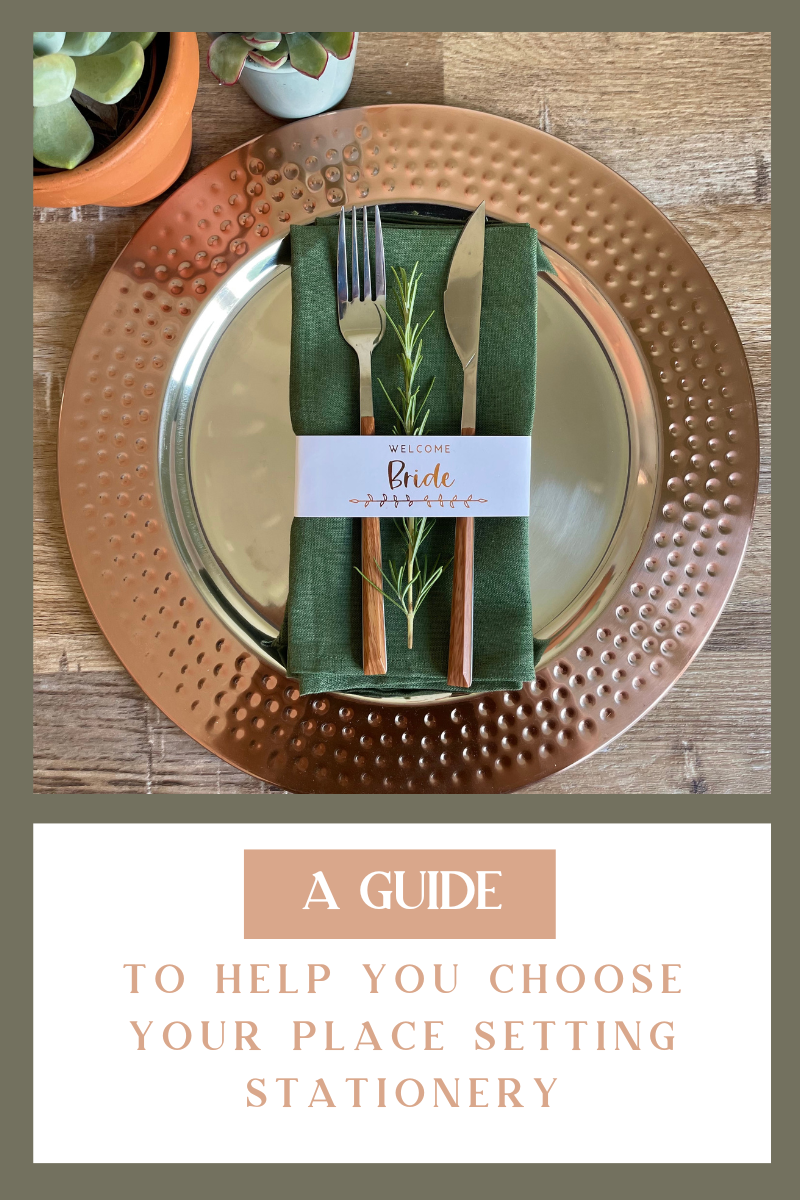 A Guide to help you choose your place setting stationery