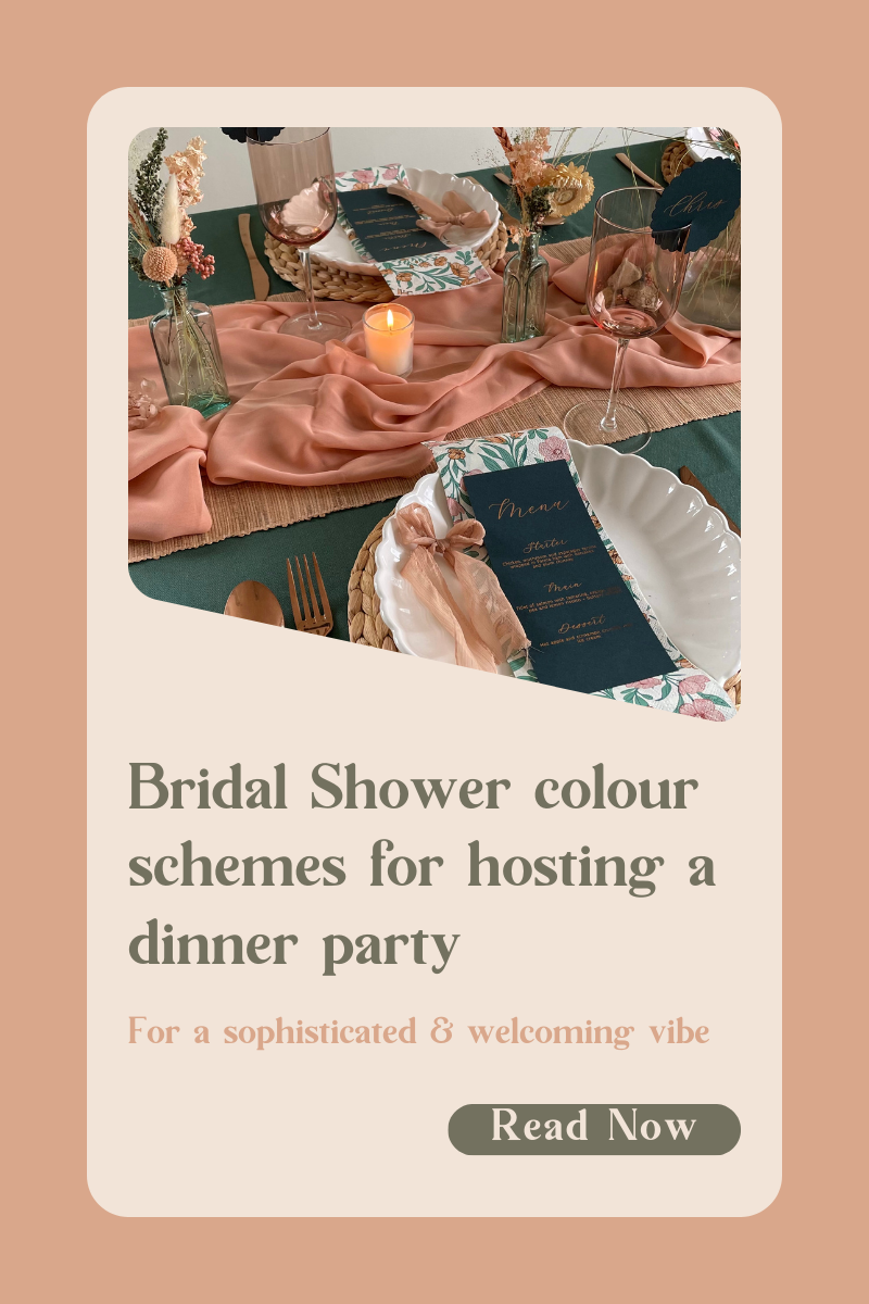 Bridal shower colour schemes for hosting a dinner party 