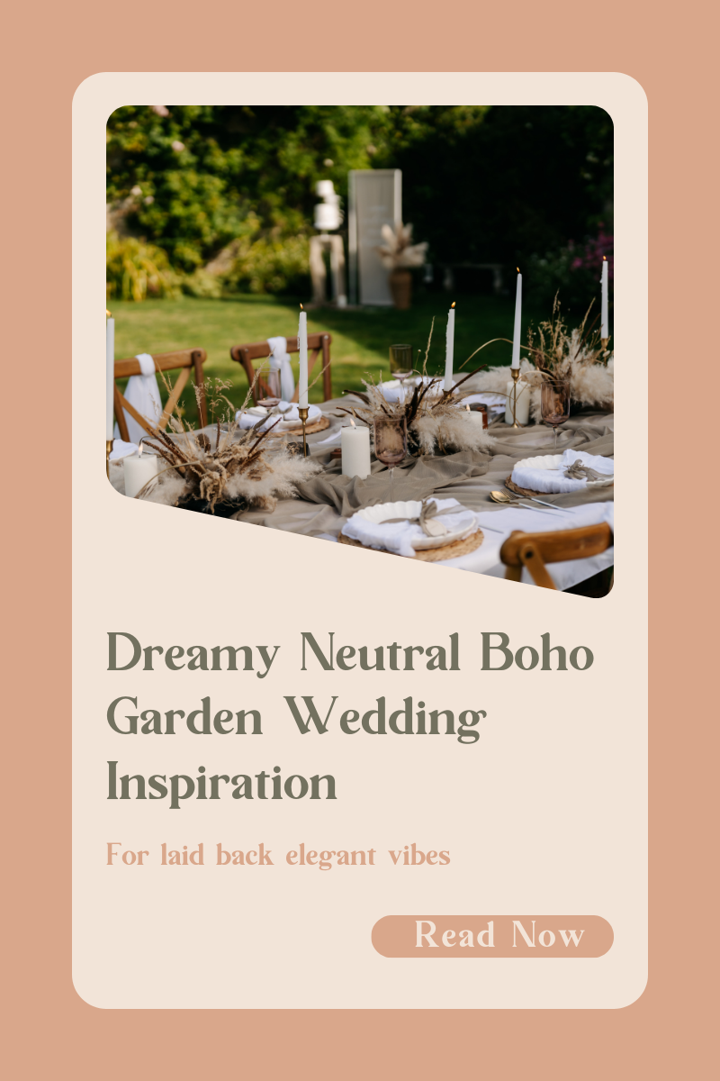 Dreamy & elegant neutral boho garden wedding inspiration