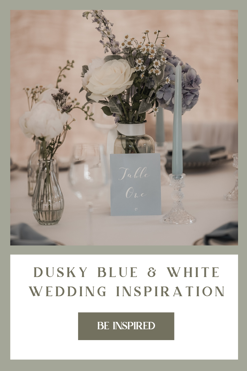 Dusky Blue & White Wedding Inspiration