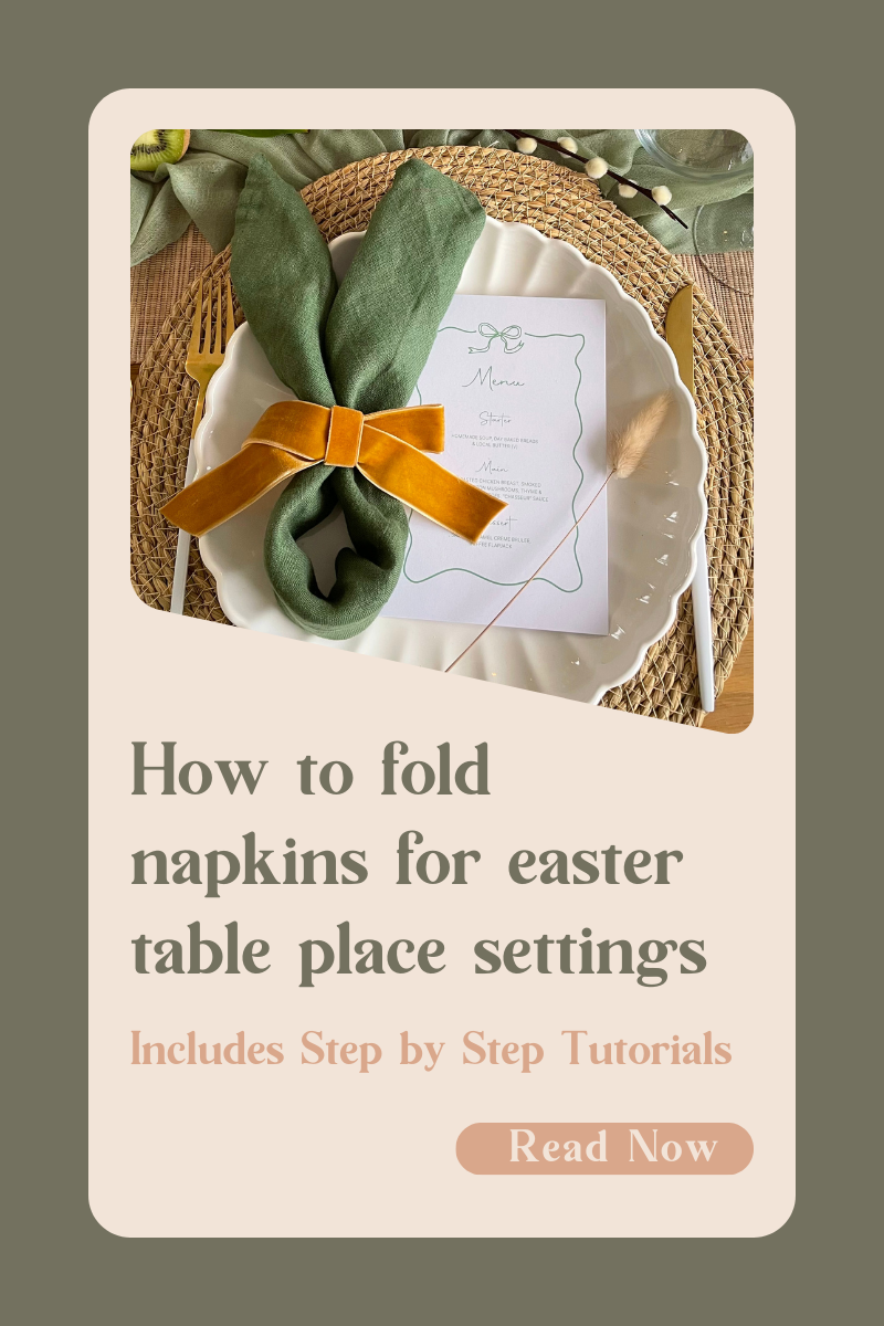 How to fold napkins for easter table place settings