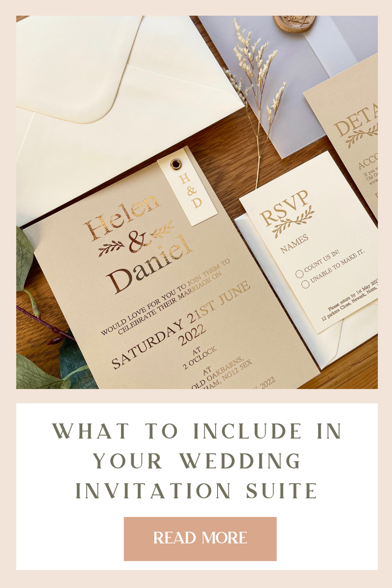 What to include in your wedding invitation suite