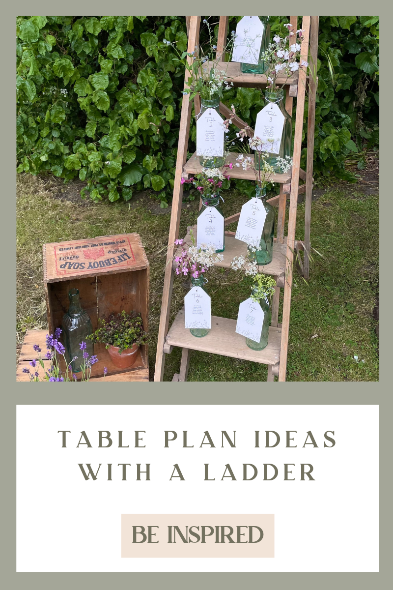 3 Ways to Style a Table Plan on a Ladder – Confetti Sweethearts | Table ...