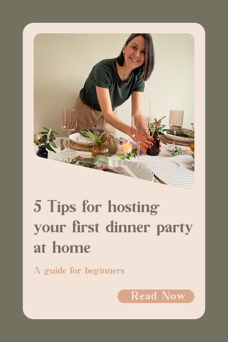 5 Tips for hosting your first dinner party at home, a guide for beginners