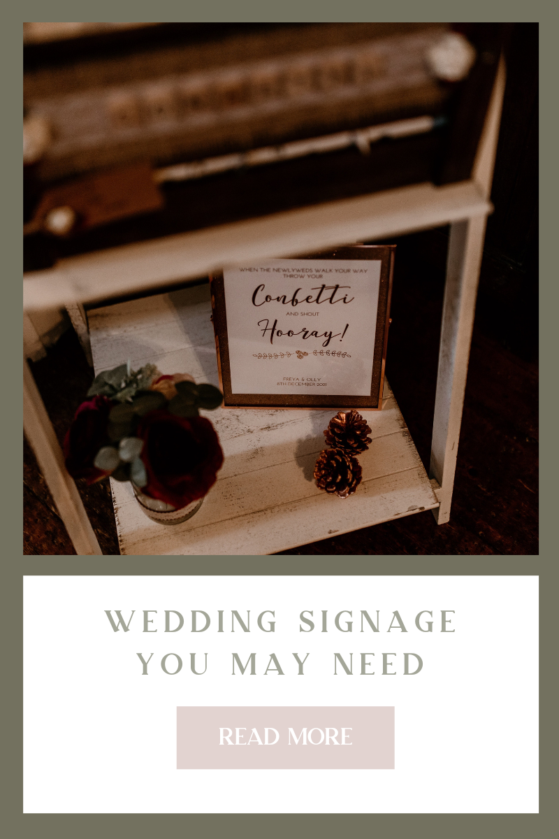 Wedding signage you may need