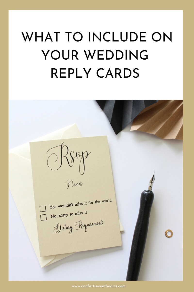 What to include on your reply cards