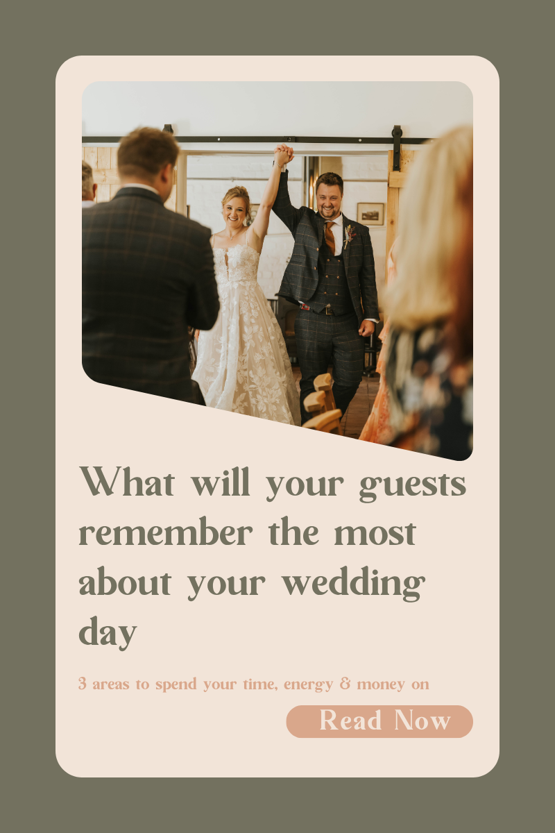 What will your guests remember the most about your wedding day
