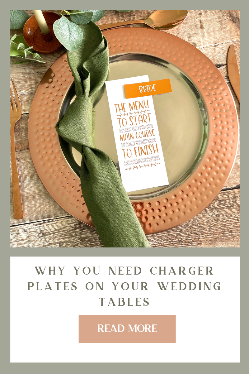 Why you need charger plates on your wedding tables