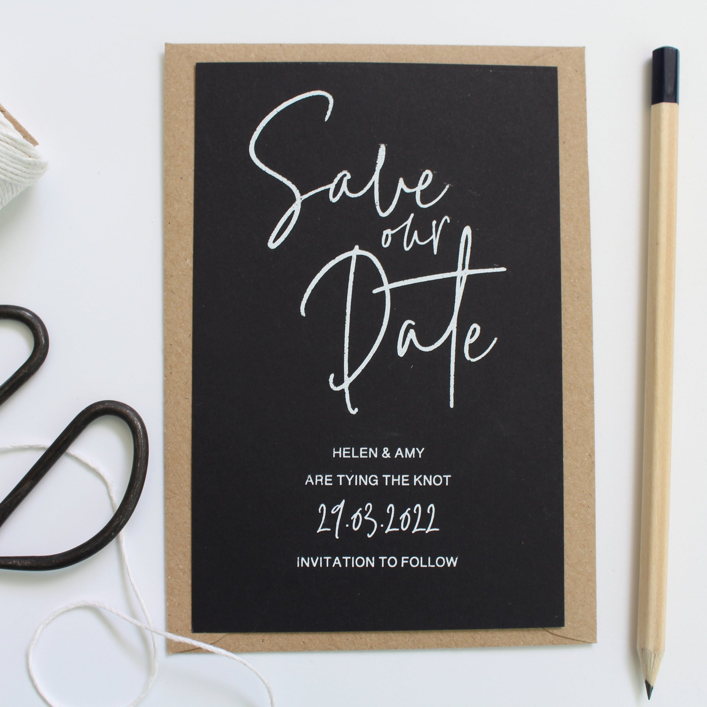 rustic save the date cards