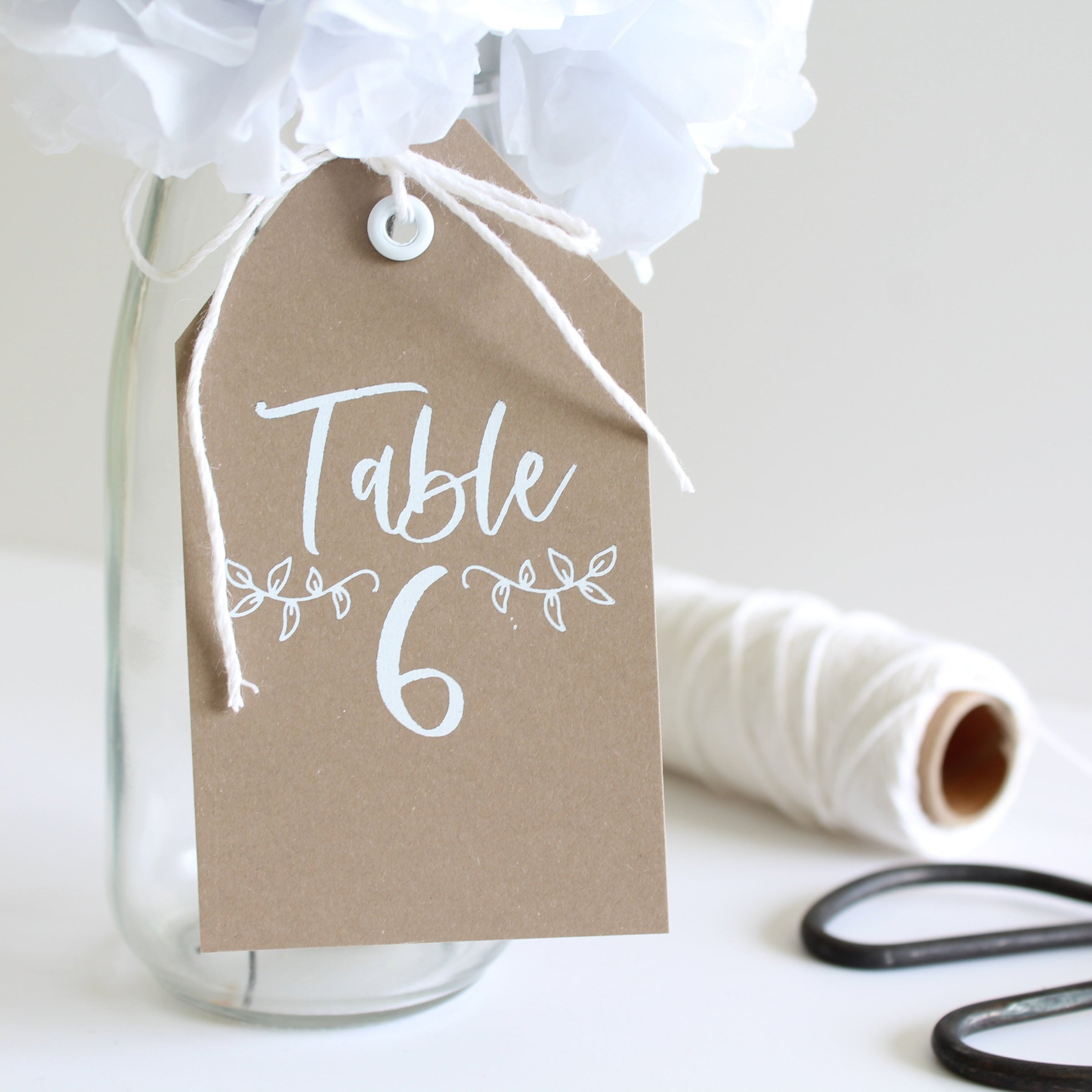 wedding table numbers for adding to centrepeices