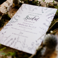 botanical bridal shower invitation