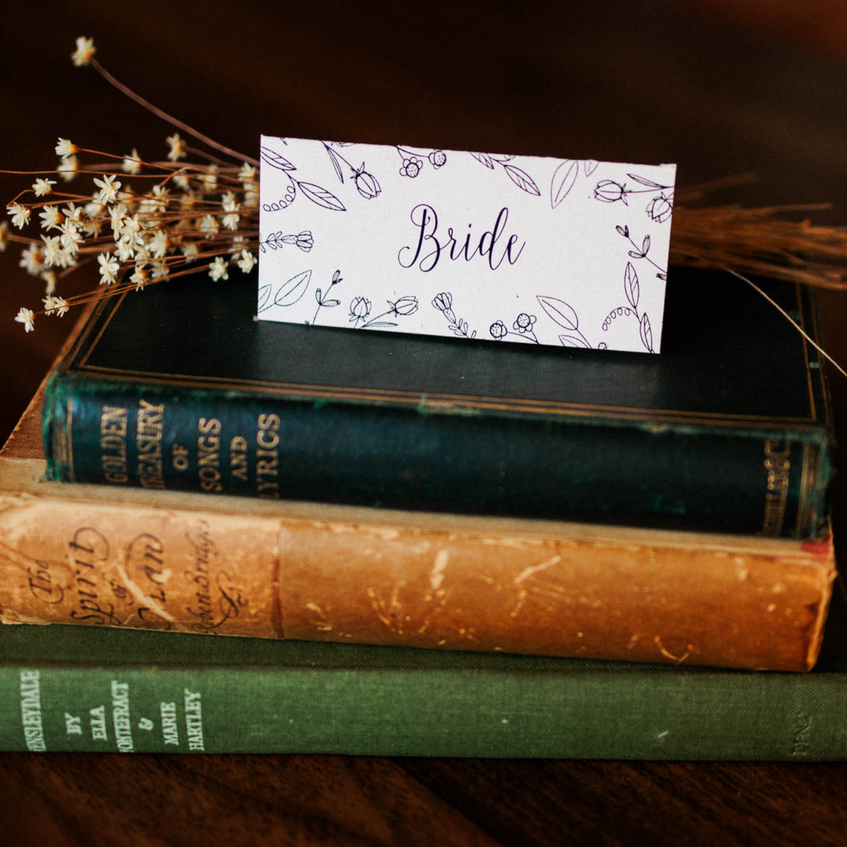 Botanical Floral Folded Place Cards