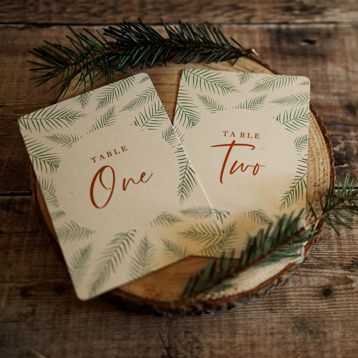 tropical fern leaves table numbers