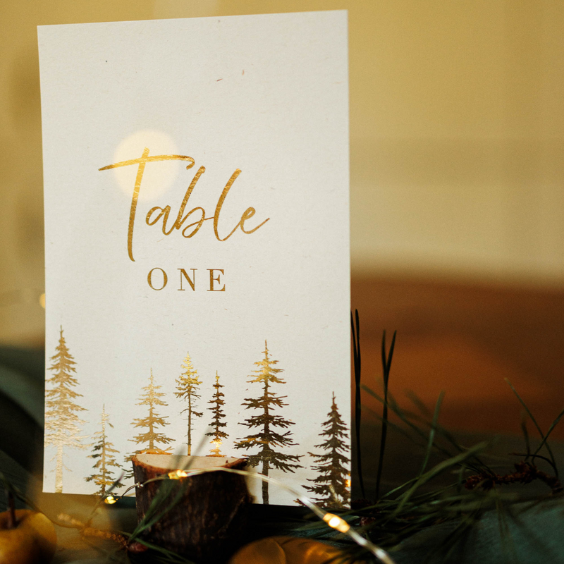 tree table numbers for wedding