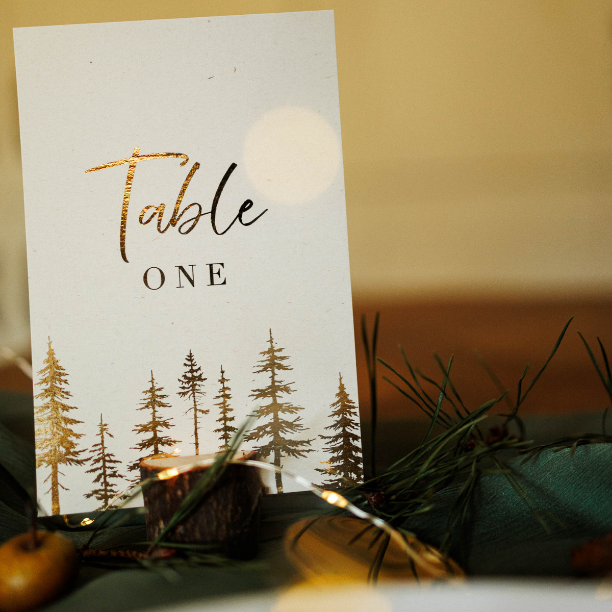 Tree Table Numbers Woodland Pine Tree Table Numbers – Confetti Sweethearts | Table Styling ...