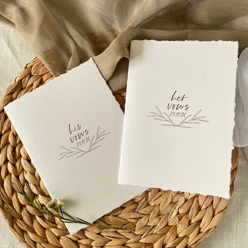 his and her vow booklets for wedding ceremony