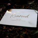 guest reserved cards for wedding ceremony