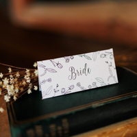 Botanical Floral Folded Place Cards