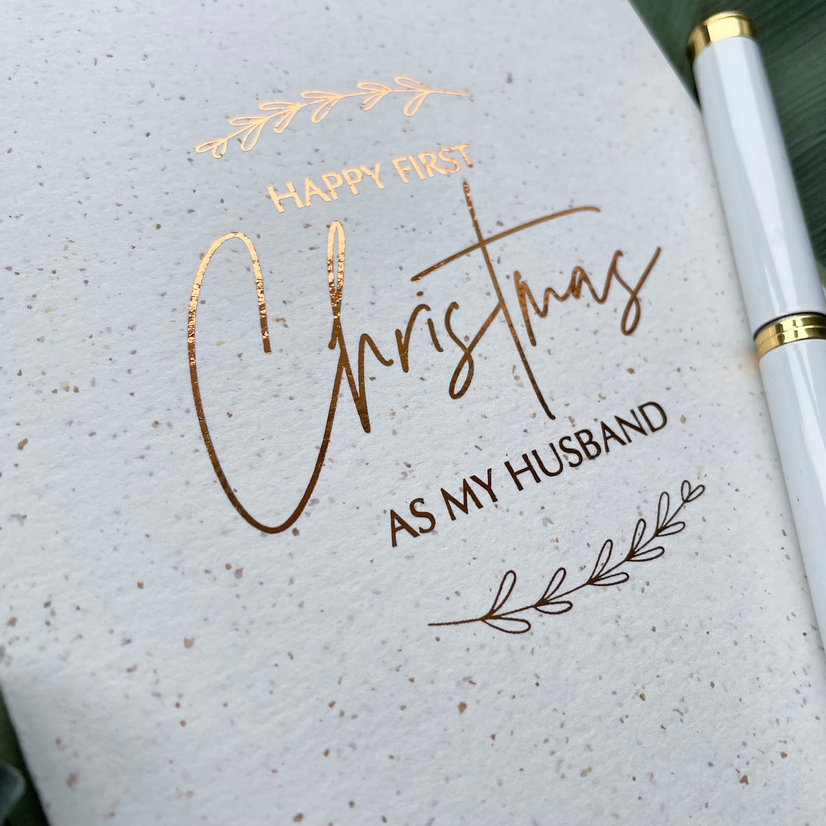 copper foil christmas card