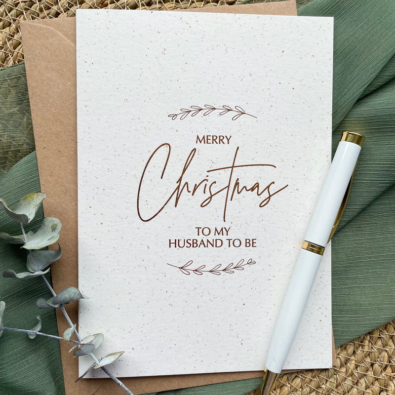 merry christmas to my husband to be card