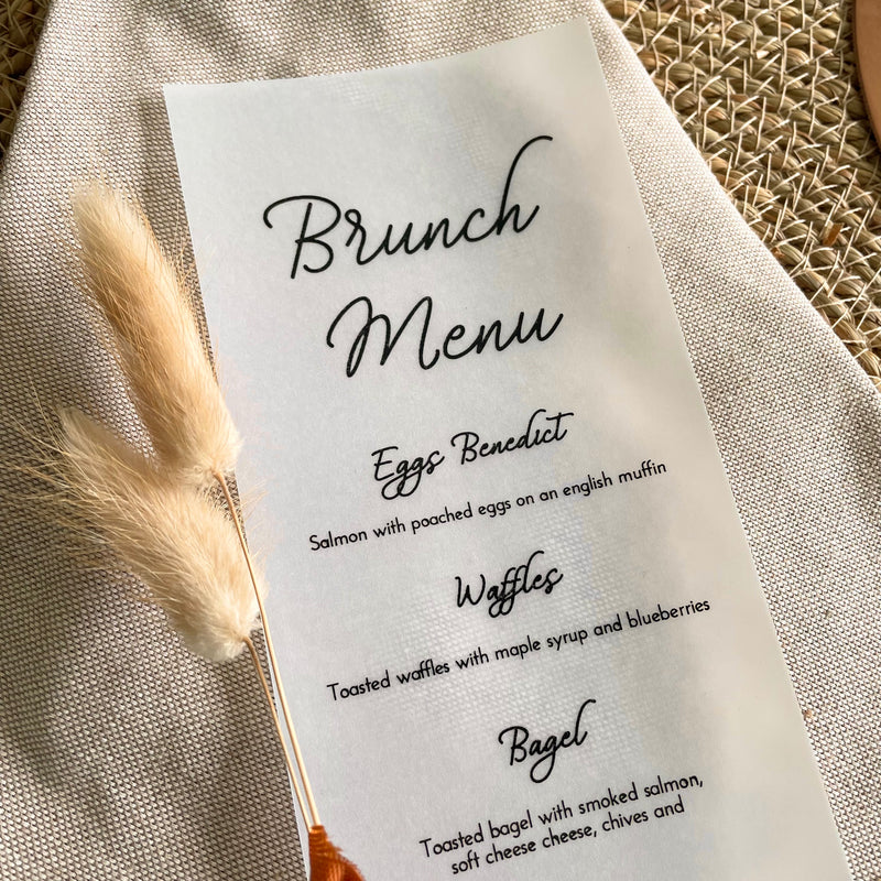 brunch party menu