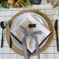 pre made ribbon bows in black and white