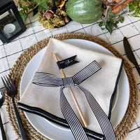 pre made striped bows for halloween styling