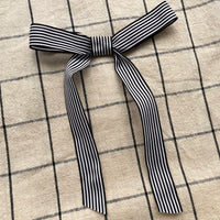 black and white striped bows for napkins