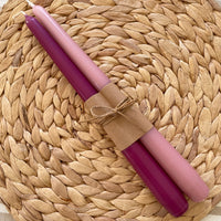 Tapered Candles Pink Duo