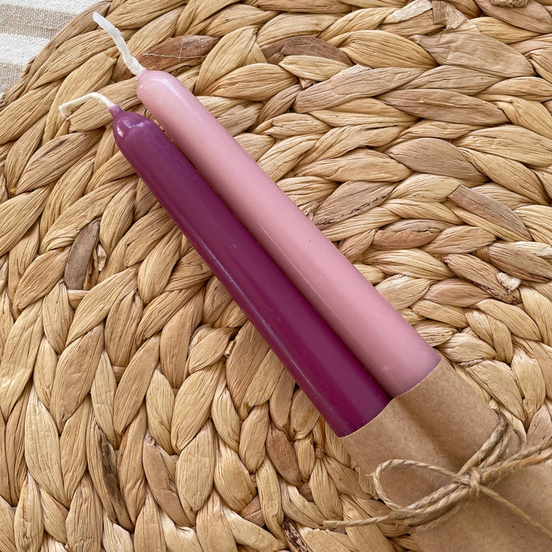 Tapered Candles Pink Duo