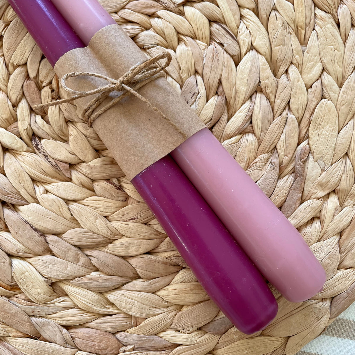 Tapered Candles Pink Duo