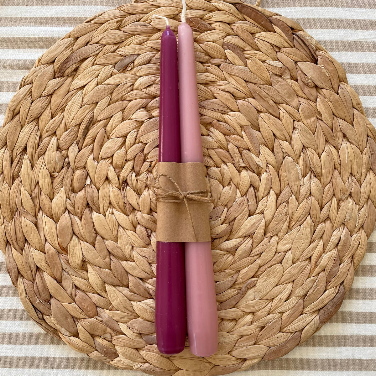 Tapered Candles Pink Duo