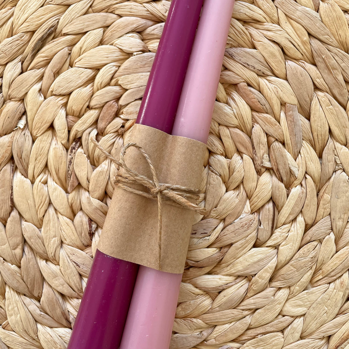Tapered Candles Pink Duo