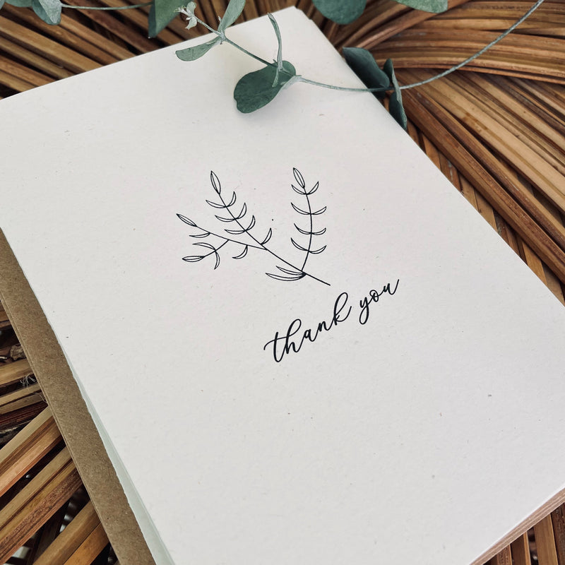 botanical thank you cards