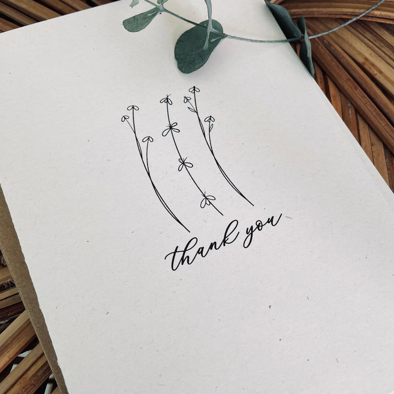 nature wedding thank you cards