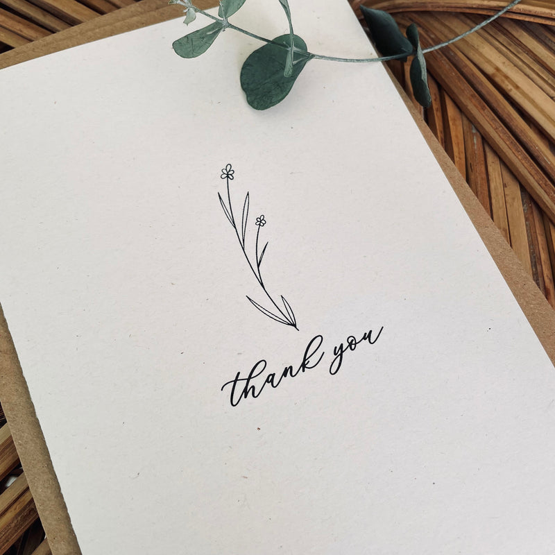 floral wedding thank you cards