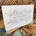 will you be our witness card botanical design
