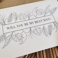 wedding card for best man proposal card