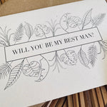 wedding card for best man proposal card